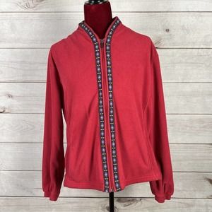 Vintage Alf Kuhl Jacket Microchamois Fleece Full Zip Tribal